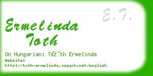 ermelinda toth business card